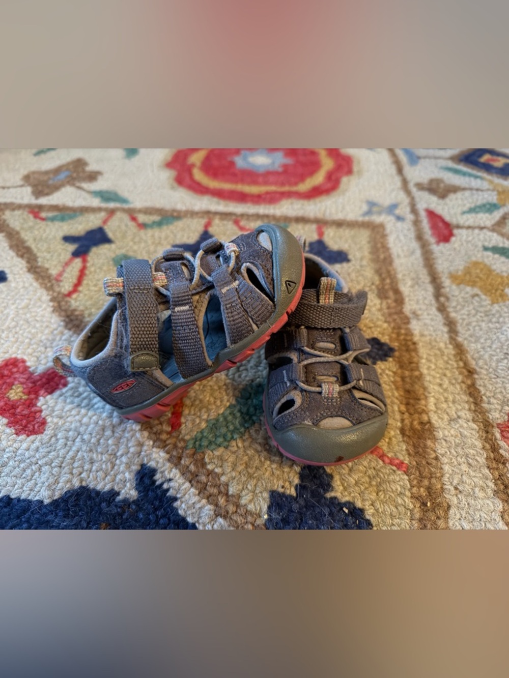 Keen Kids Gray and Pink Closed-Toe Sandals